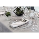 Nappe de table classique, 81x81, bord ourlé, gris